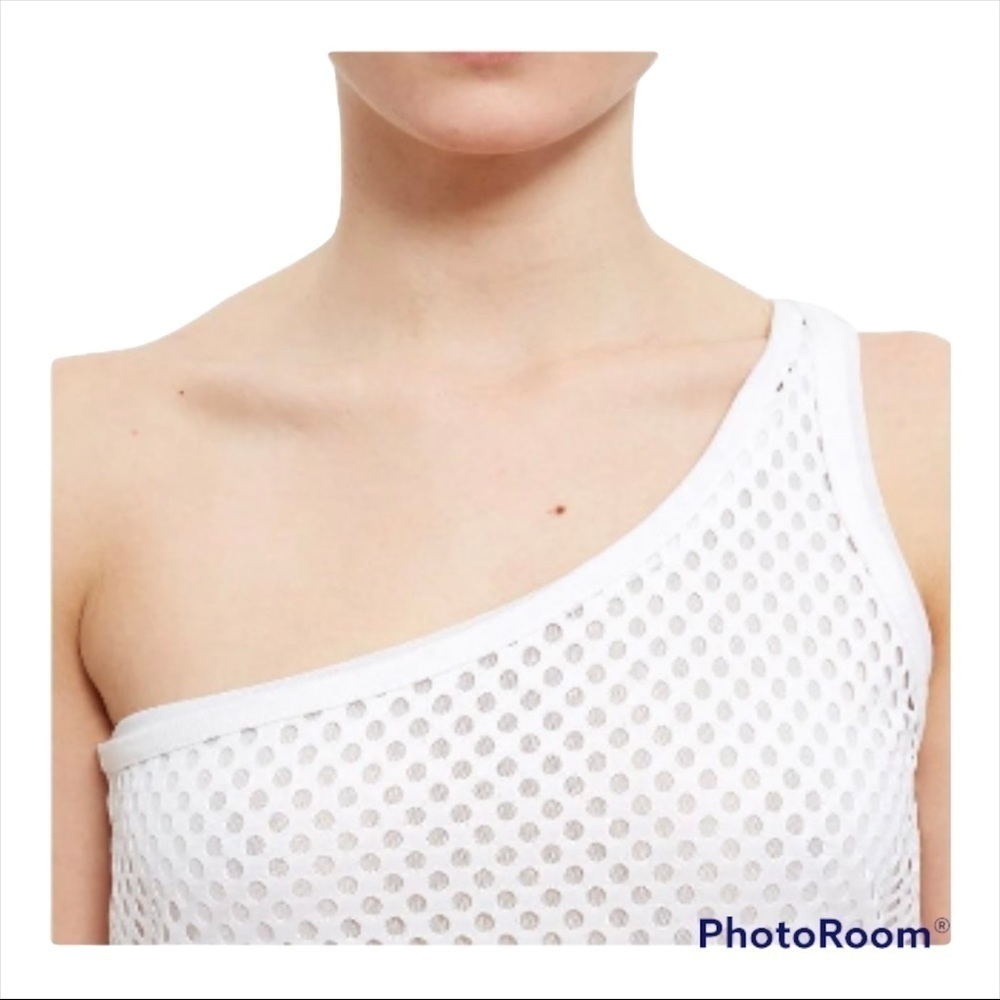 Opening Ceremony White Mesh One Shoulder Bodycon Mini Dress Party Size Small - Picture 7 of 12